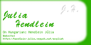 julia hendlein business card