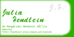 julia hendlein business card